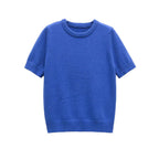 Yasmin | Short Sleeve Fine Knit Top