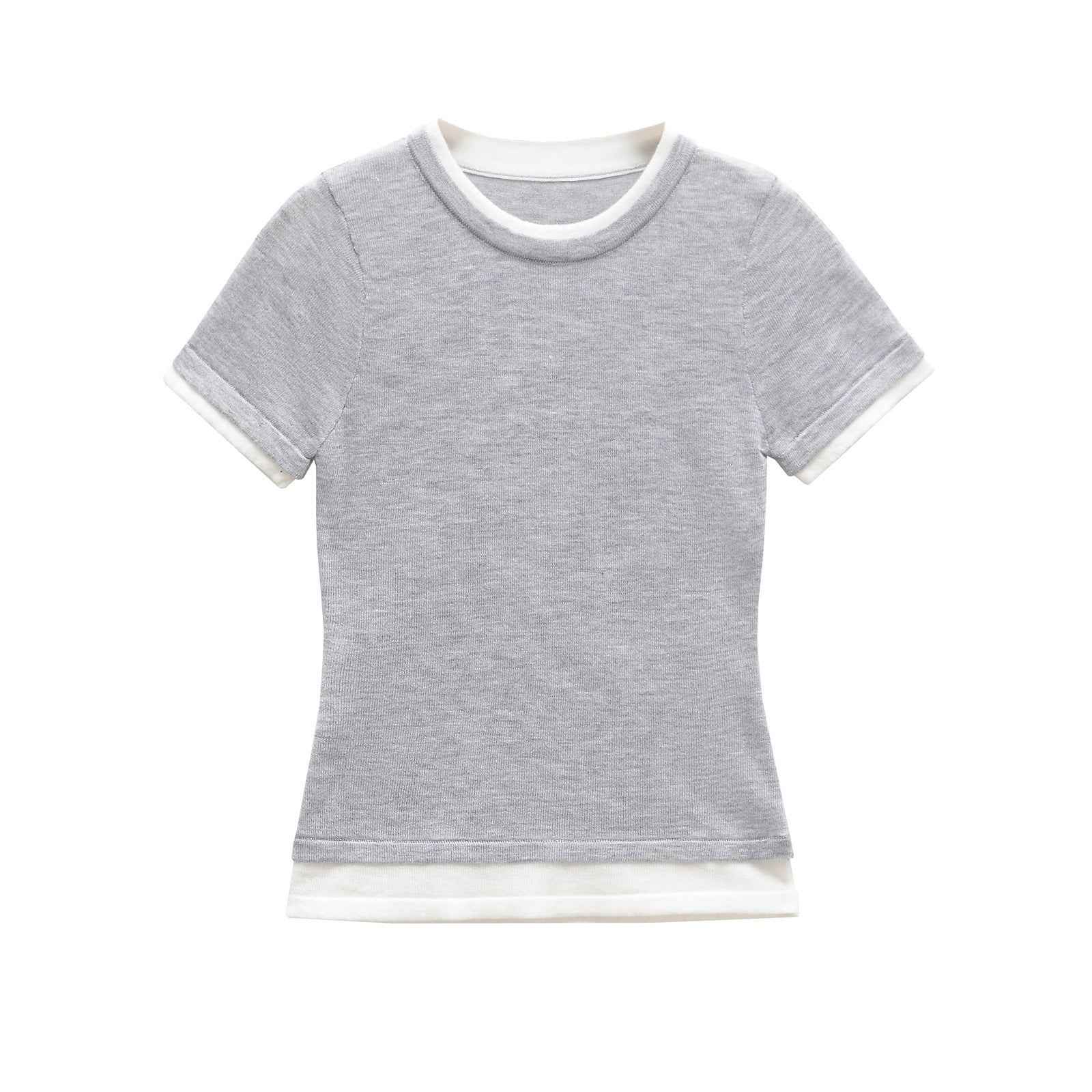 Olivia | Contrast Trim Baby Tee