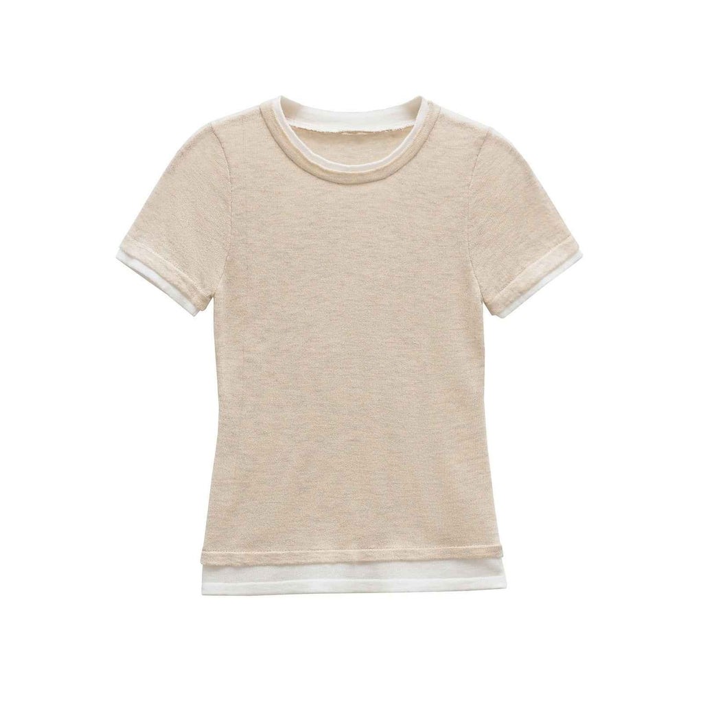 Olivia | Contrast Trim Baby Tee