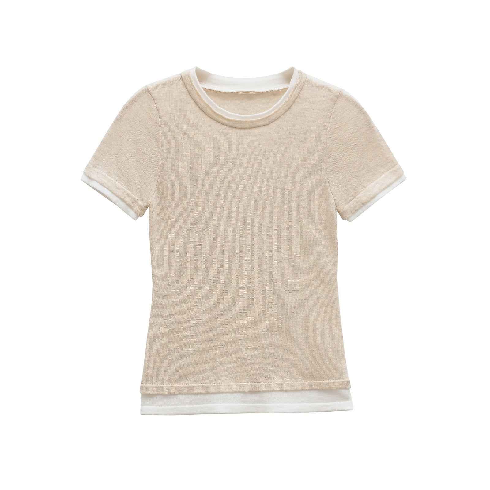 Olivia | Contrast Trim Baby Tee