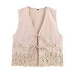 Eliza | Broderie Anglaise Tie-Front Top
