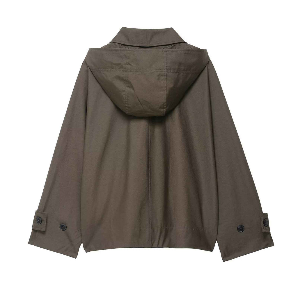 Tallulah | Khaki Cropped Utility Jacket