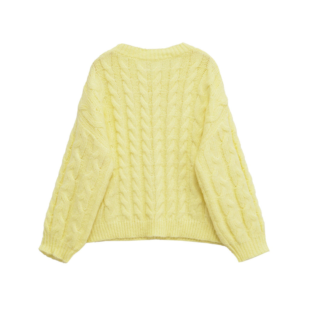 Amelie | Relaxed Cropped Cable Knit Top