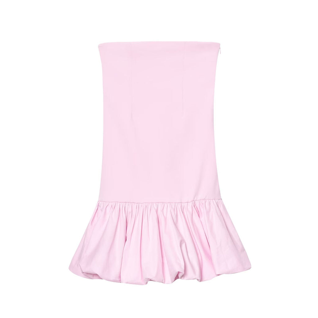 Juno | Strapless Fitted Bodice Gathered Skirt Mini Dress