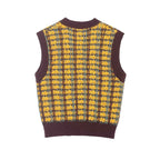 Louisa | Plaid Pattern Knit Vest