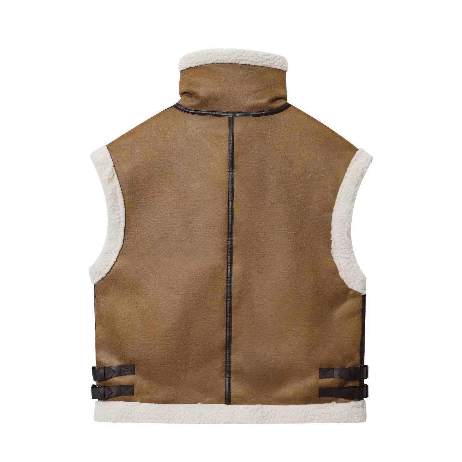 Eleanor | Faux Shearling Aviator-Style Gilet