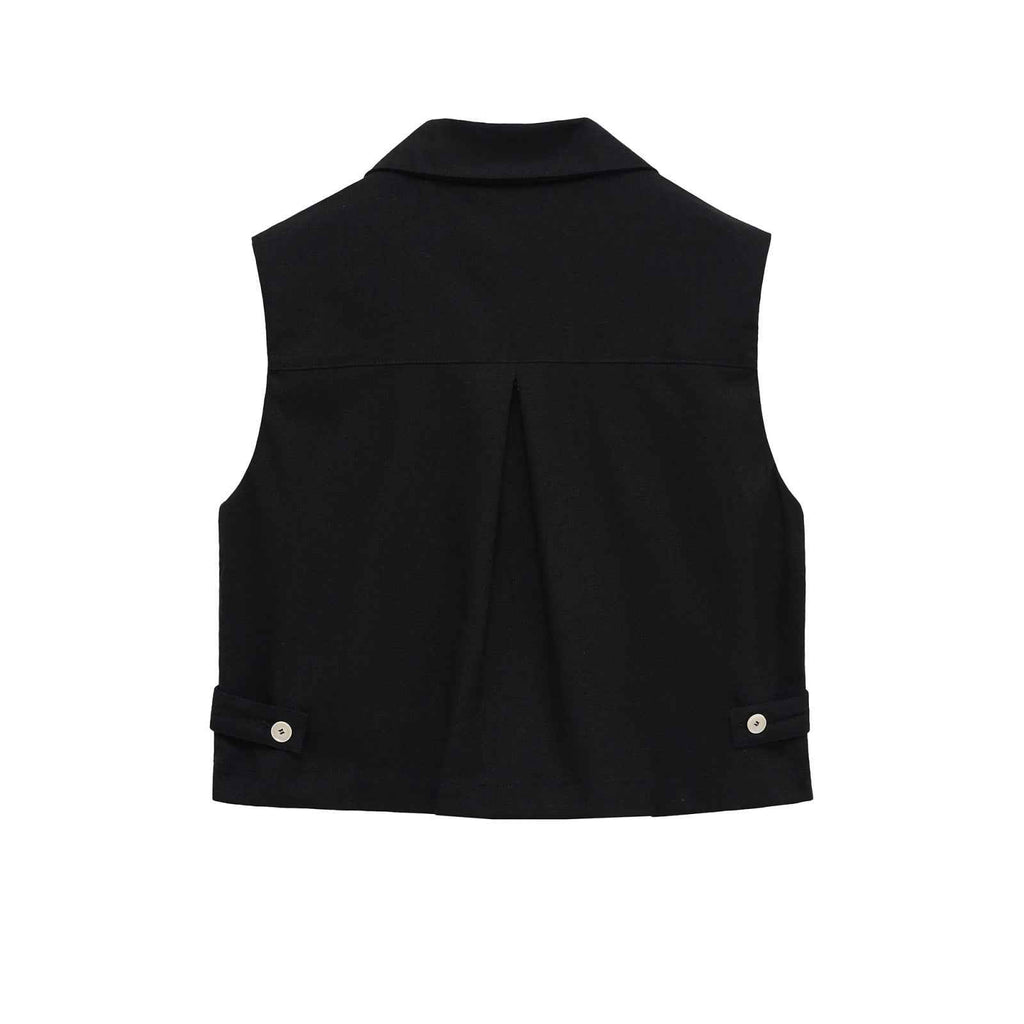 Lyla | Cropped Tailored Blazer Vest