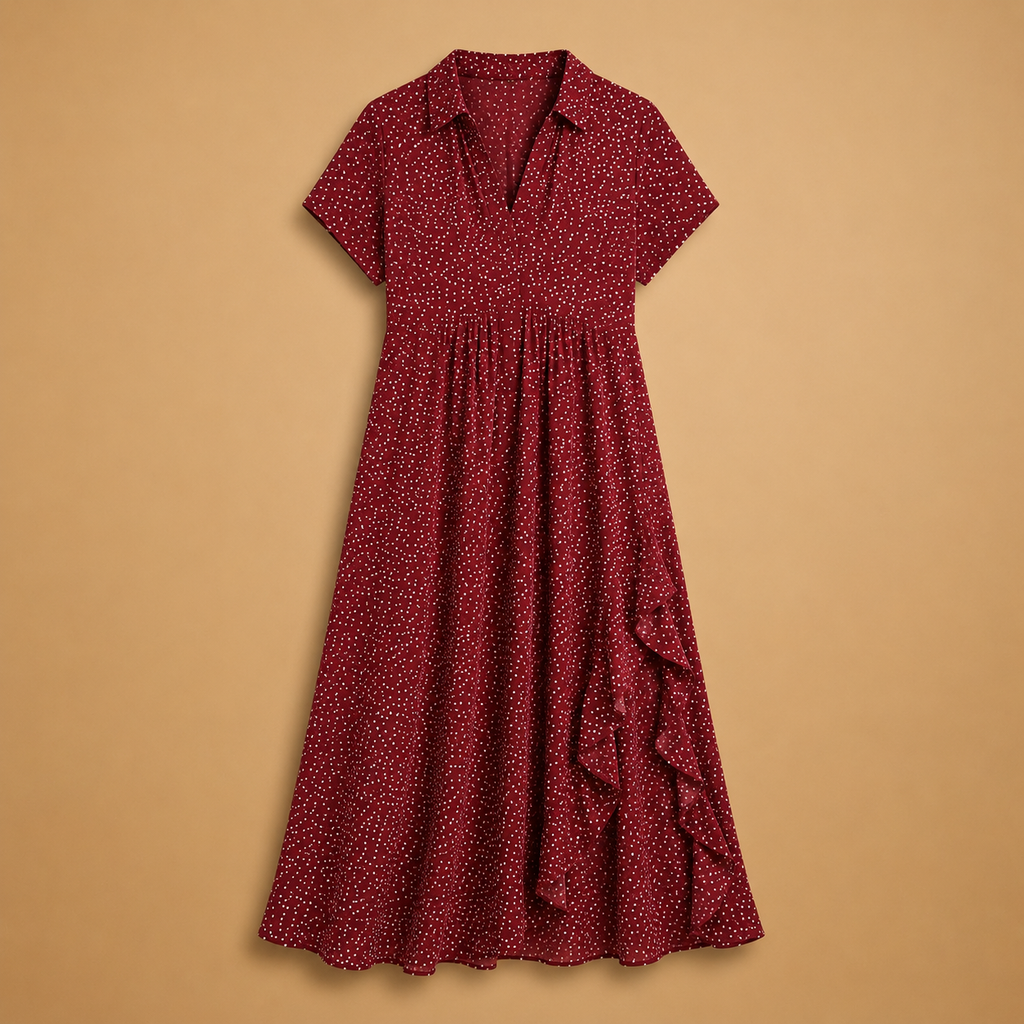 Dress | Shirt Collar | Polka Dot Pattern