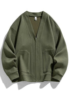 Men’s Winter Zip Cardigan – Stretch Knit Comfort Layer