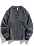 Men’s Winter Zip Cardigan – Stretch Knit Comfort Layer