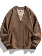 Men’s Winter Zip Cardigan – Stretch Knit Comfort Layer
