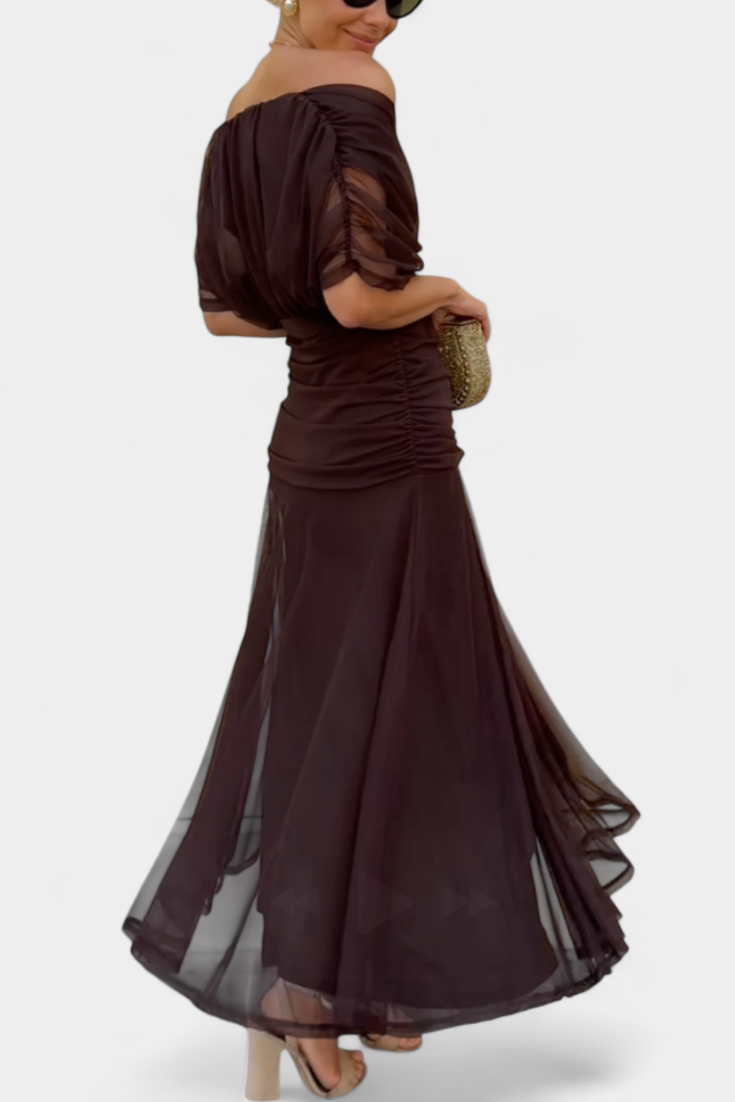 Women's Floral Print Maxi Elegant Dress