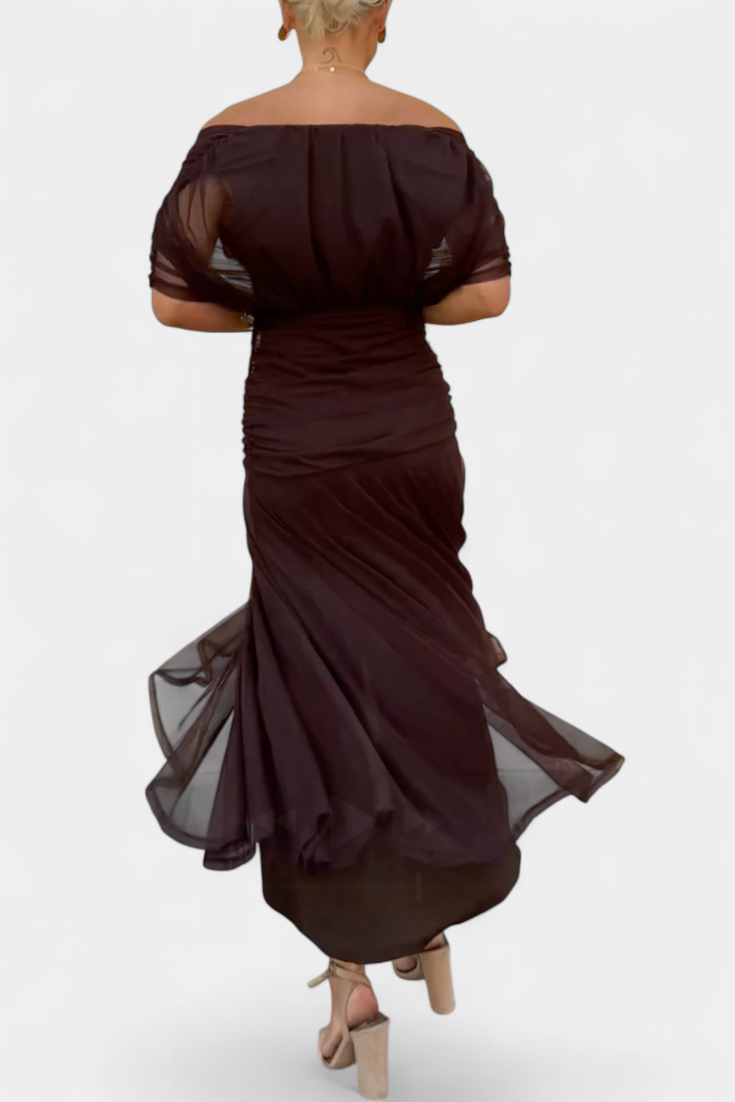 Women's Floral Print Maxi Elegant Dress