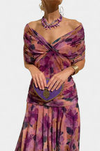 Women's Floral Print Maxi Elegant Dress