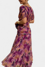 Women's Floral Print Maxi Elegant Dress