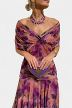 Women's Floral Print Maxi Elegant Dress
