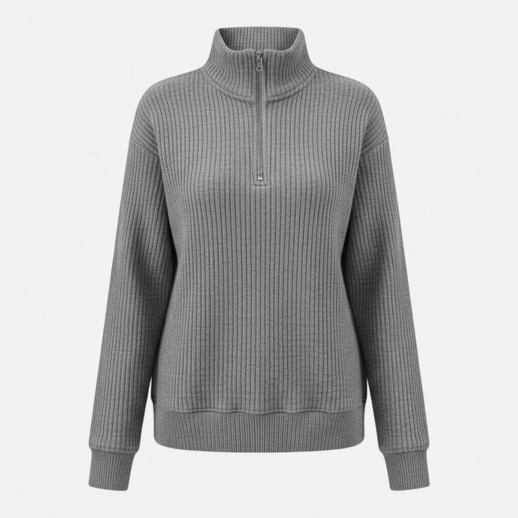 Valmonti | Women’s Zipper Stand-Collar Knit Sweaters