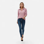 Valmonti | Women’s Zipper Stand-Collar Knit Sweaters