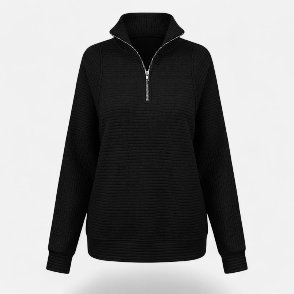 Valmonti | Women’s Zipper Stand-Collar Knit Sweaters
