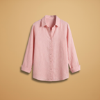 Women Blouse with Long Sleeves and Button Closure