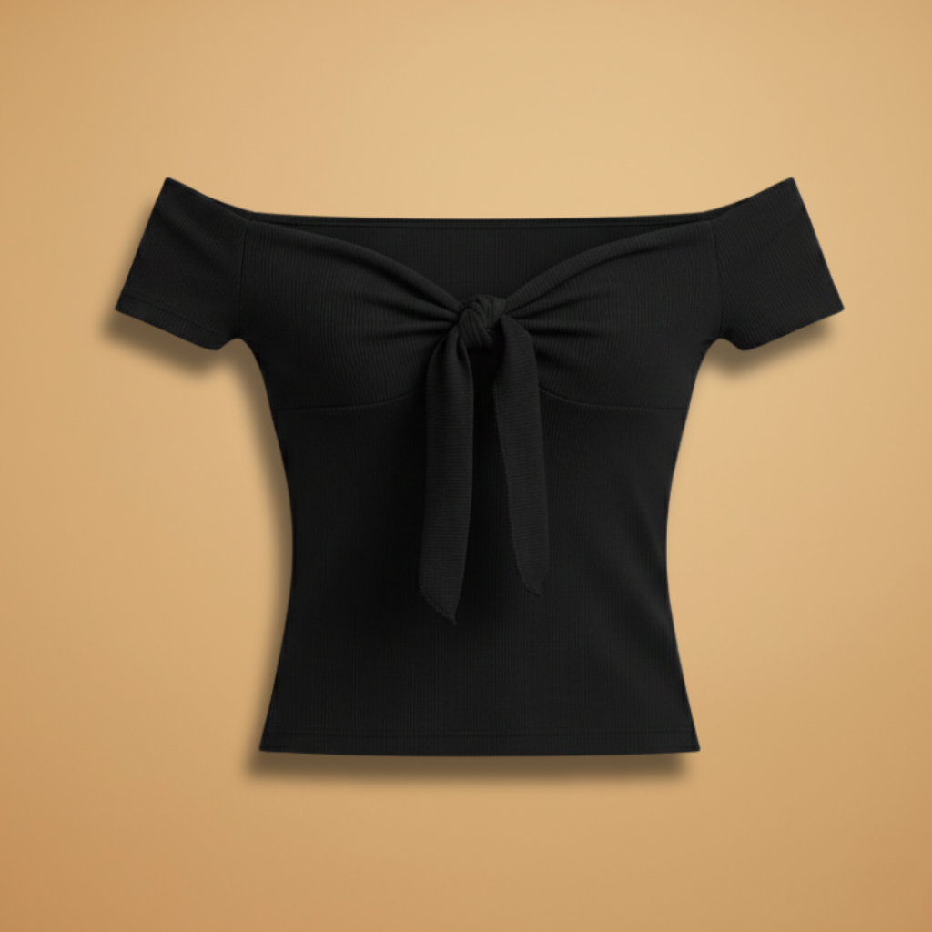 Women Slim-Fit T-Shirt with Crew Neck and Short Sleeves