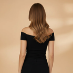Women Slim-Fit T-Shirt with Crew Neck and Short Sleeves