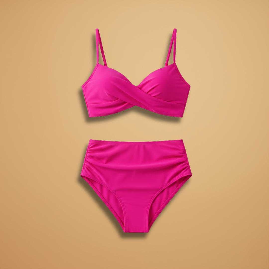 Women's Bikini Set with Floral Print and Band