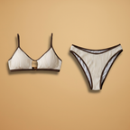 Women’s Bikini Set with High Waist and Adjustable Straps