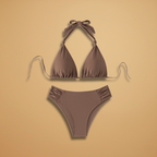 Women’s Bikini Set with Knot and Triangle Design