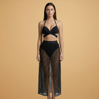 Women’s Bikini Set with Net Skirt and Modern Design