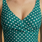 Women's Bikini Set with Polka Dots and High-Waisted Bottoms