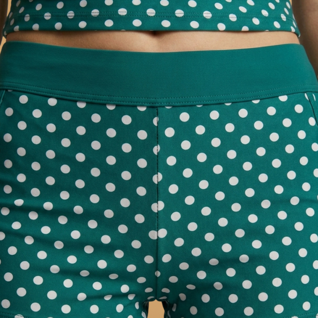 Women's Bikini Set with Polka Dots and High-Waisted Bottoms