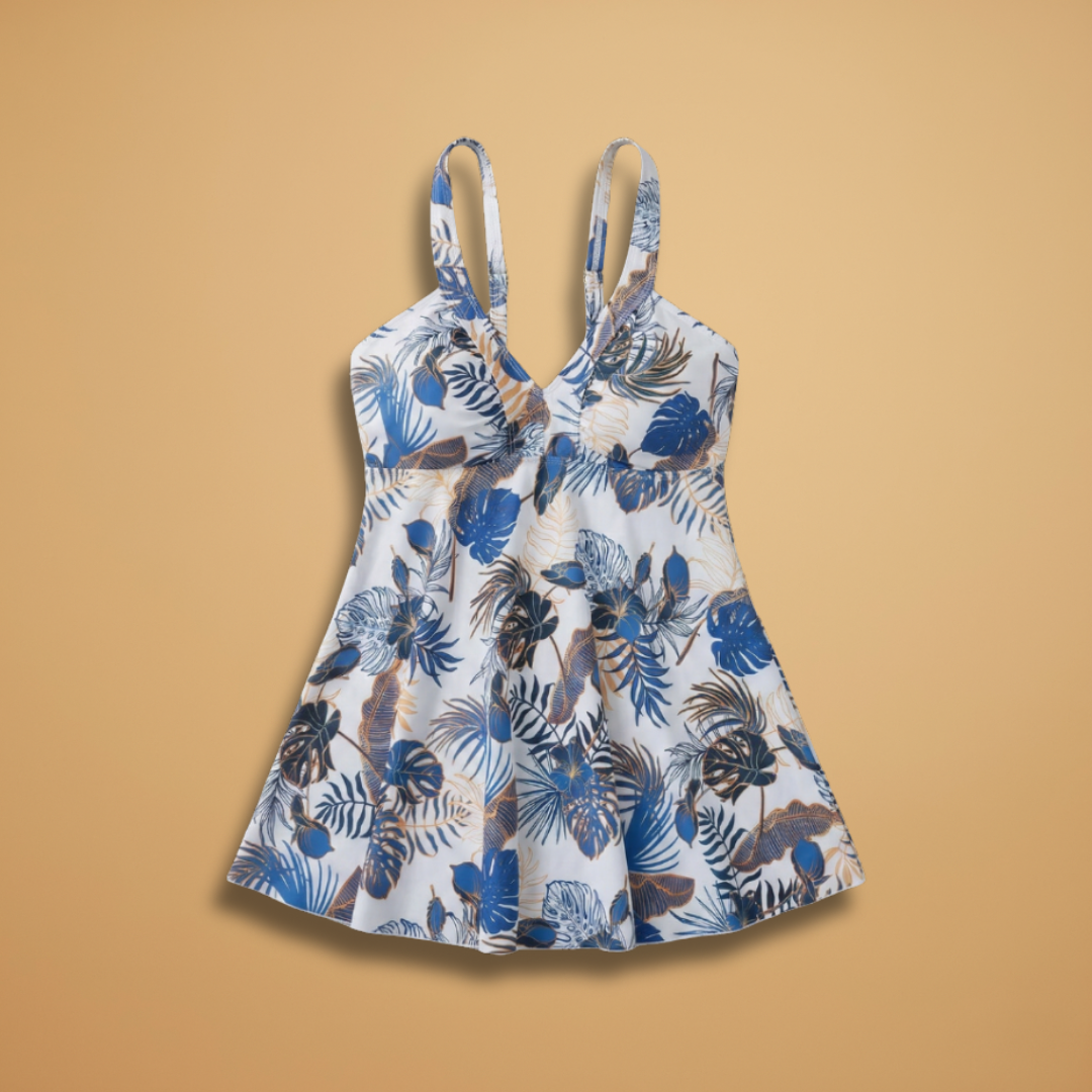 Women’s Bikini Skirt with Elastic Waistband and Printed Design