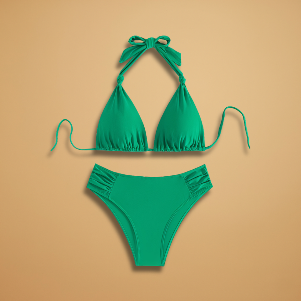 Women’s Bikini with Adjustable Straps and High Waist