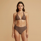 Women’s Bikini with Adjustable Straps and High Waist