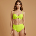 Women’s Bikini with Crossed Top and High-Waisted Bottom