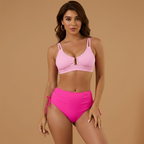 Women's Bikini with Split Straps and High Waist
