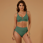 Women's Bikini with Split Straps and High Waist