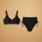 Women's Bikini with Split Straps and High Waist