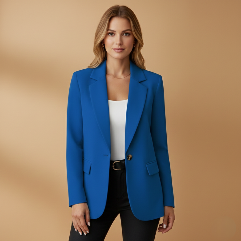 Women’s Blazer with Notched Lapel and Front Pockets