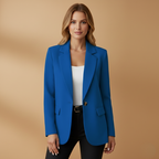 Women’s Blazer with Notched Lapel and Front Pockets