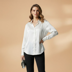 Women’s Blouse with Button Fastening and Long Sleeves