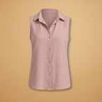 Women's Blouse with Collar and Button Closure