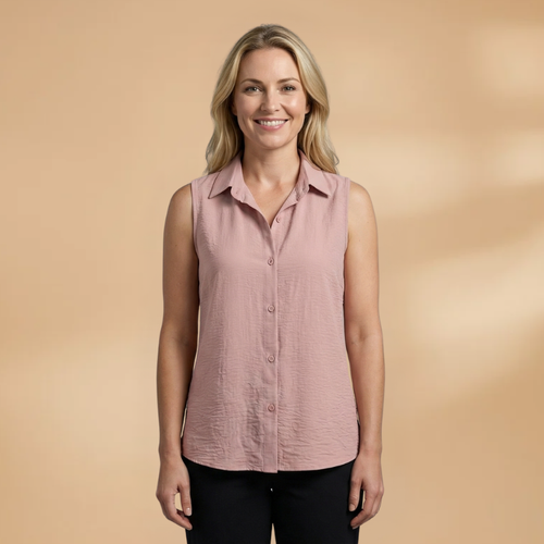 Women's Blouse with Collar and Button Closure