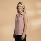 Women's Blouse with Collar and Button Closure