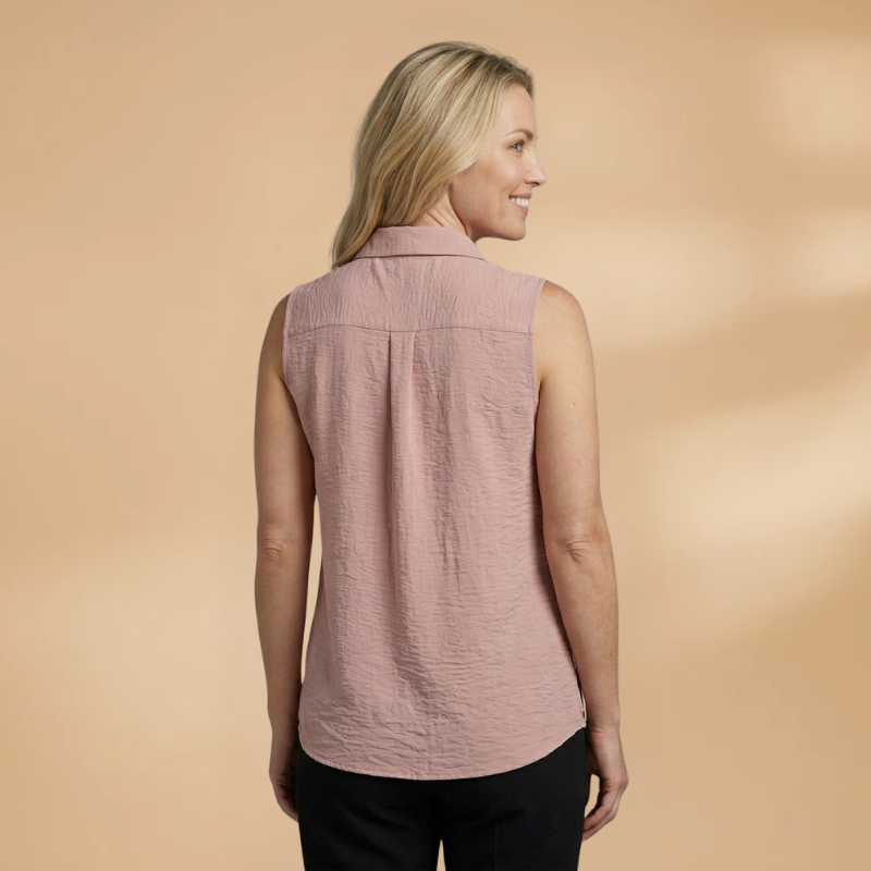 Women's Blouse with Collar and Button Closure