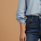 Women’s Blouse with Ruffles V-Neck and Long Sleeves