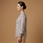 Women's Blouse with Structured Fit and Button Closure