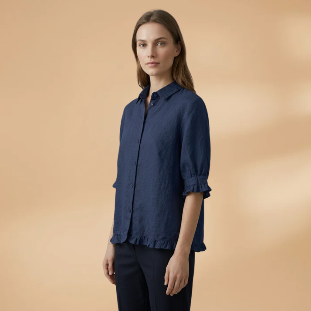 Women's Blouse with button fastening and standard sleeves