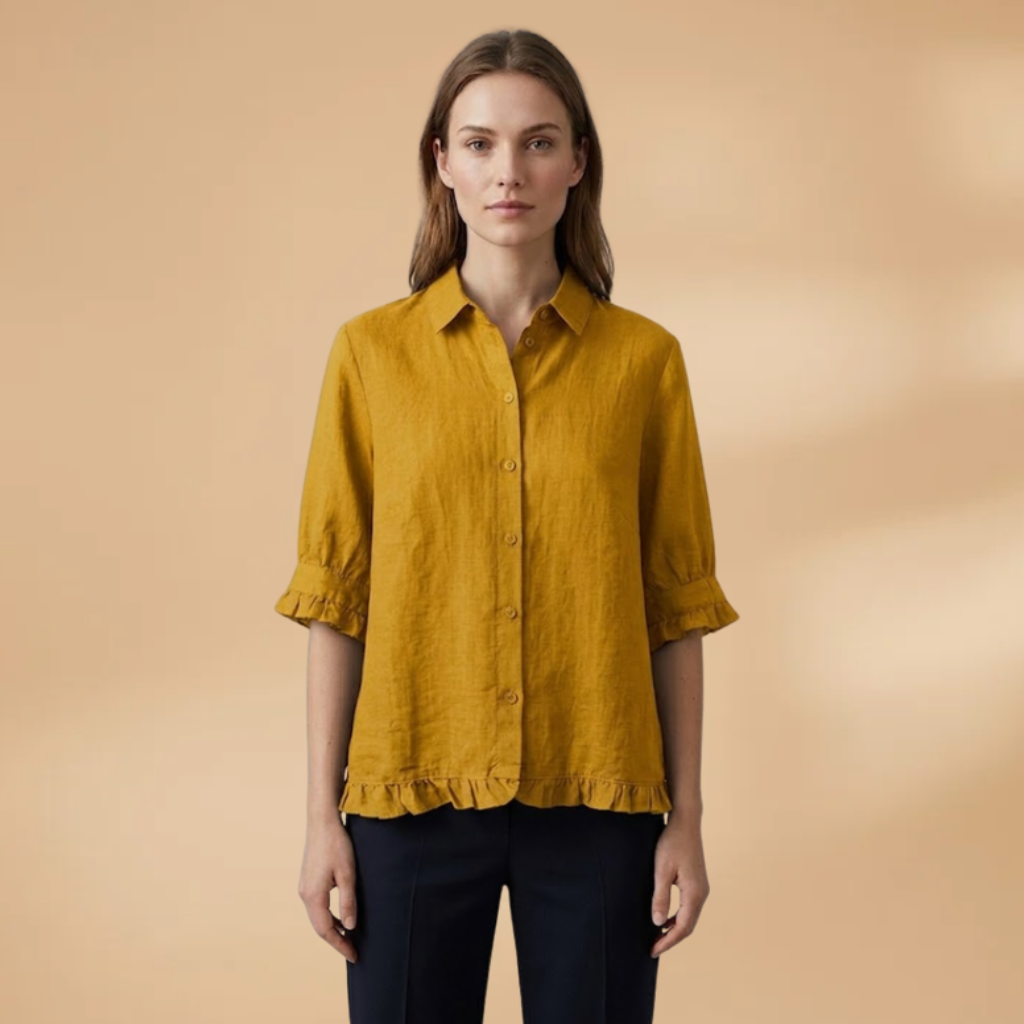 Women's Blouse with button fastening and standard sleeves